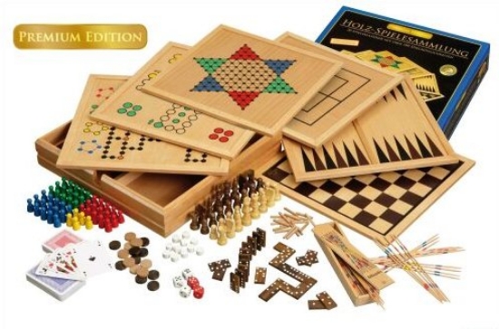 Bild von Holz-Spielesammlung - 100 Spielmöglichkeiten, Premium Edition