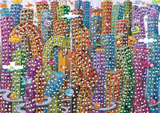 Bild von City, Mordillo Puzzle  2000 Teile