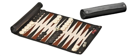 Bild von Reisebackgammon zum Rollen, Kunstleder