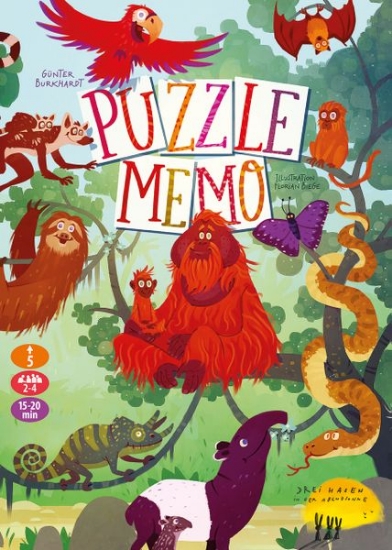 Bild von Puzzle-Memo (drei Hasen in der Abendsonne)