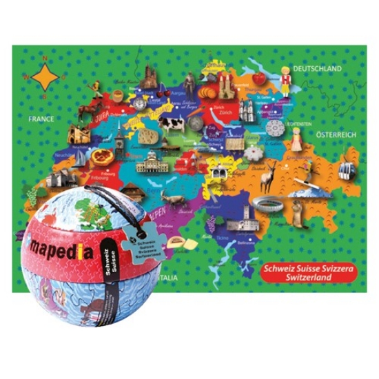 Bild von Mapedia Schweiz Puzzle 100 Teile