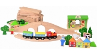 Bild von Spielba Holz Zug Set mit 50 Teilen