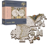 Bild von Holzpuzzle: Alte Weltkarte - 1000 Teile
