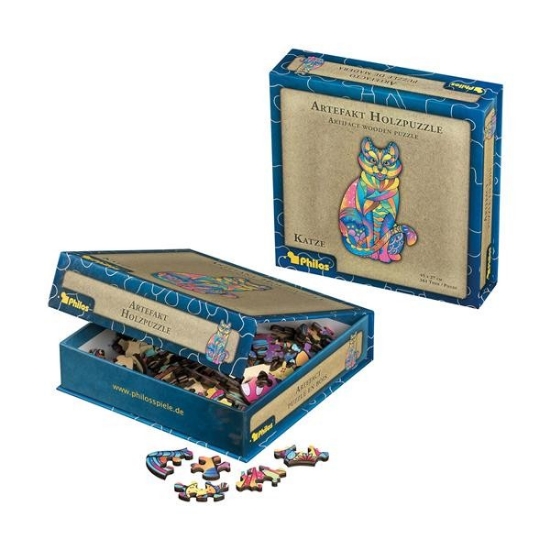 Bild von Artefakt Holzpuzzle Katze 161 Teile