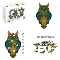 Bild von Rainbow Wooden Puzzle Owl (Eule) 137tlg.