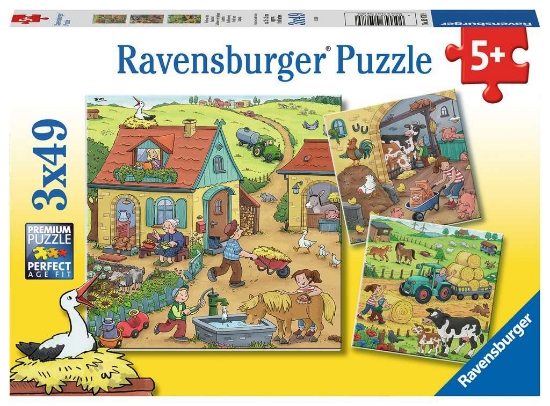 Bild von Puzzle Viel los auf dem Bauernhof 3x49 Teile