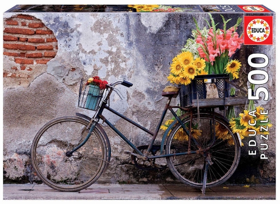 Bild von Educa Puzzle puzz - Fahrrad mit Blumen (500 Teile)