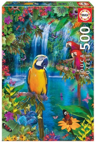 Bild von Puzzle - Vögel in den Tropen 500 Teile