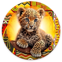 Bild von Puzzle Holz L Cute Little Leopard, 250 Teile