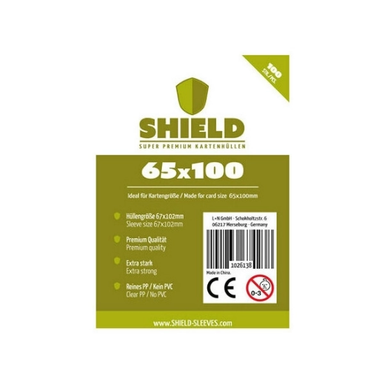Bild von Shield 7 - 100 Super Premium Kartenhüllen für Kartengrösse 65 x 100 mm