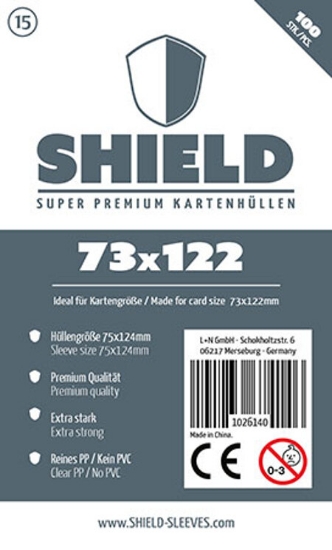 Bild von Shield Titan - 100 Super Sleeves für Kartengrösse 73 x 122 mm