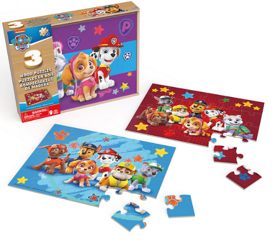 Bild von Holzpuzzle Paw Patrol 3er-Set