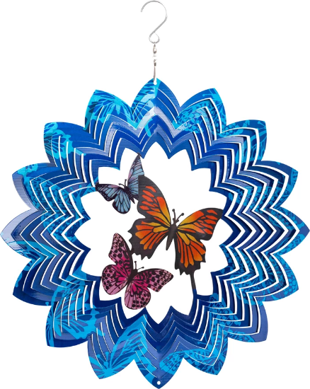 Bild von Windspiel Metall Butterflies