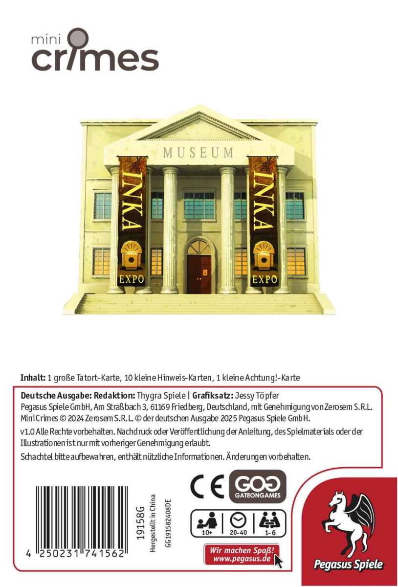 Pegasus Spiele MiniCrimes - Gioco Sbagliato