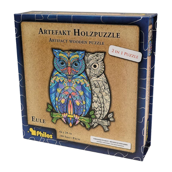 Bild von Artefakt Holzpuzzle 2 in 1 Eule 199 Teile